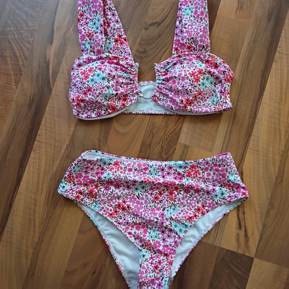 Floral Pink Kids Swim Set